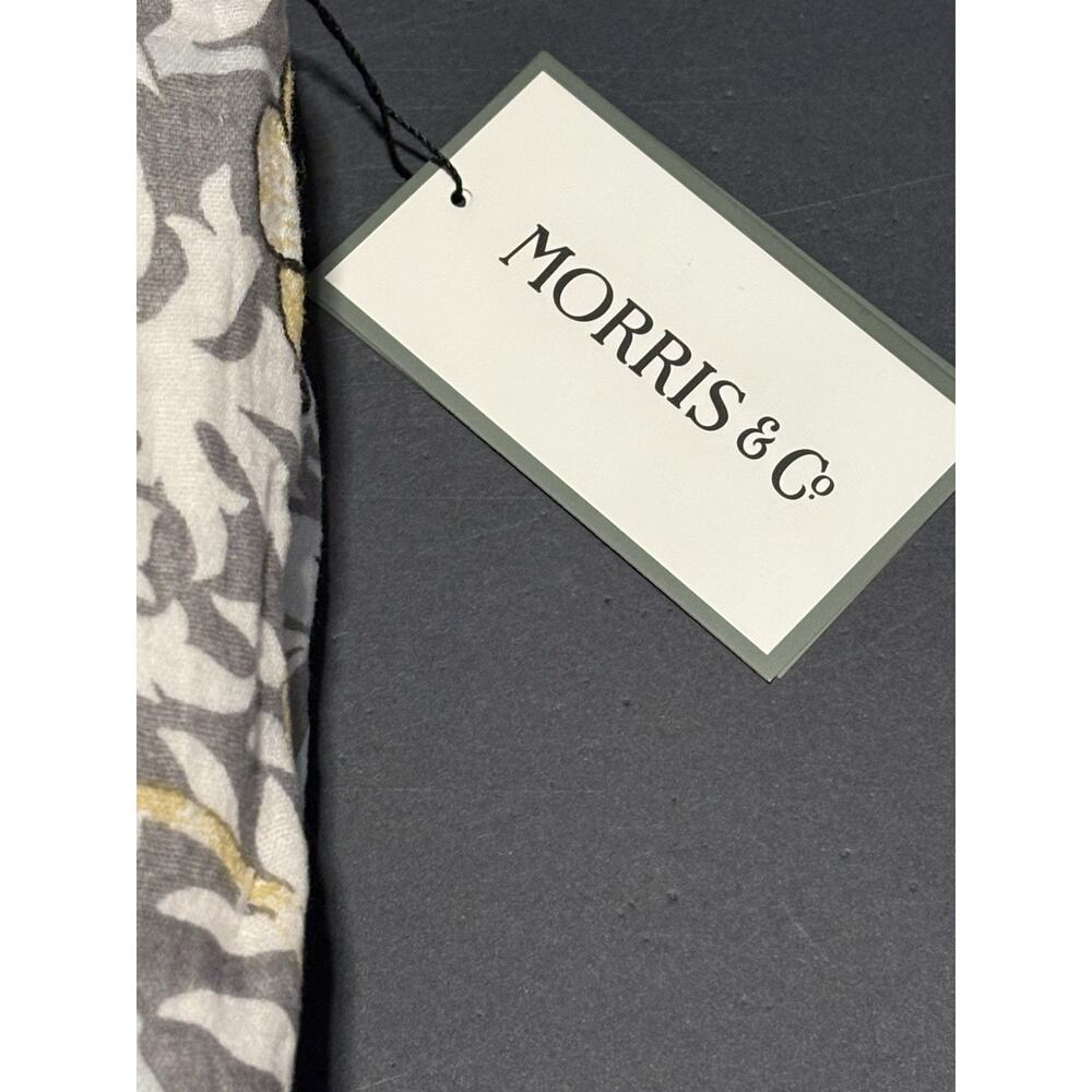 William Morris & Co Strawberry Thief Throw Blanket Cotton Gauze Fleece Grey NWT - Picture 10 of 13